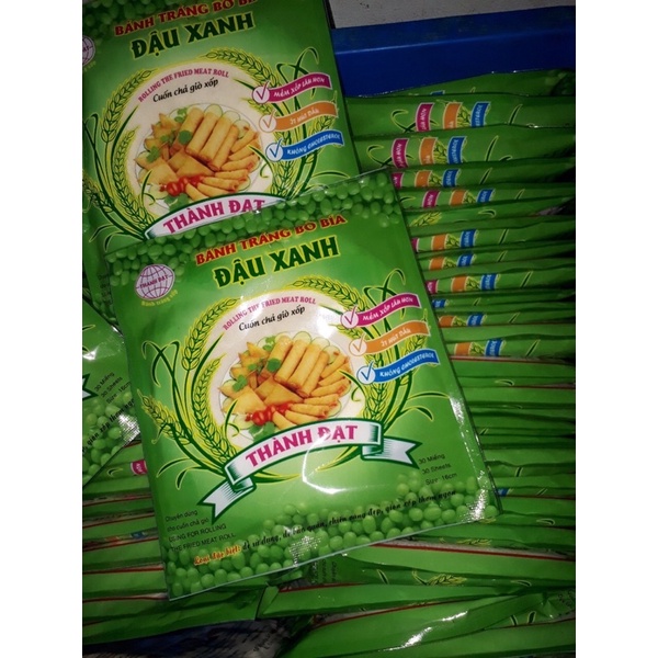 10 gói vỏ bò bía - bánh đa nem đậu xanh cuốn chả giò giòn ngon