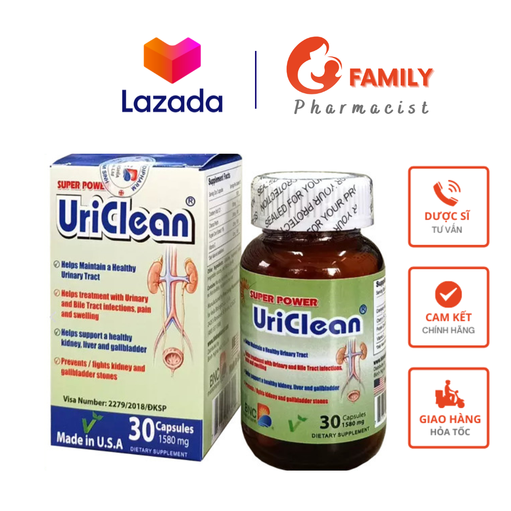 ✔️ Super Power UriClean - Tan sỏi thận, giảm viêm đường tiết niệu
