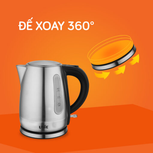 Ấm siêu tốc Unie UE-300, công suất 1850W, dung tích 1L, công nghệ Strix, tự động ngắt nhiệt khi sôi, chống cạn ấm, thiết kế vạch chia nước tiện lợi quan sát, miệng ấm thiết kế có lưới lọc, chống tràn hiệu quả, chất liệu an toàn, bảo hành 12 tháng