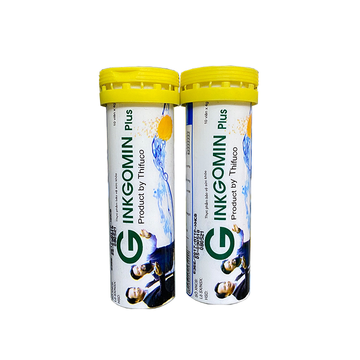 Viên sủi GINKGOMIN PLUS - Giúp tăng cường lưu thông máu lên não