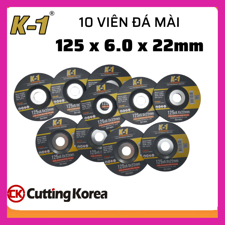 10 viên đá mài sắt 125 | đá mài k1 125 | đá mài 1 tấc 2