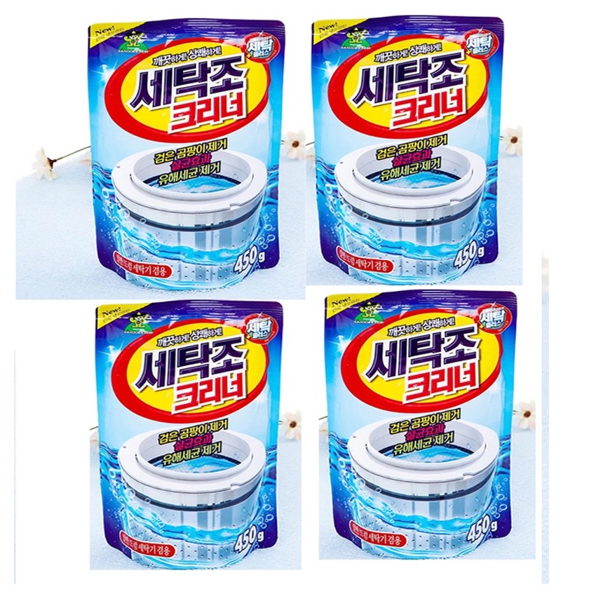 Bộ 4 gói bột tẩy lồng máy giặt hàn quốc SANDOKKAEBI cao cấp