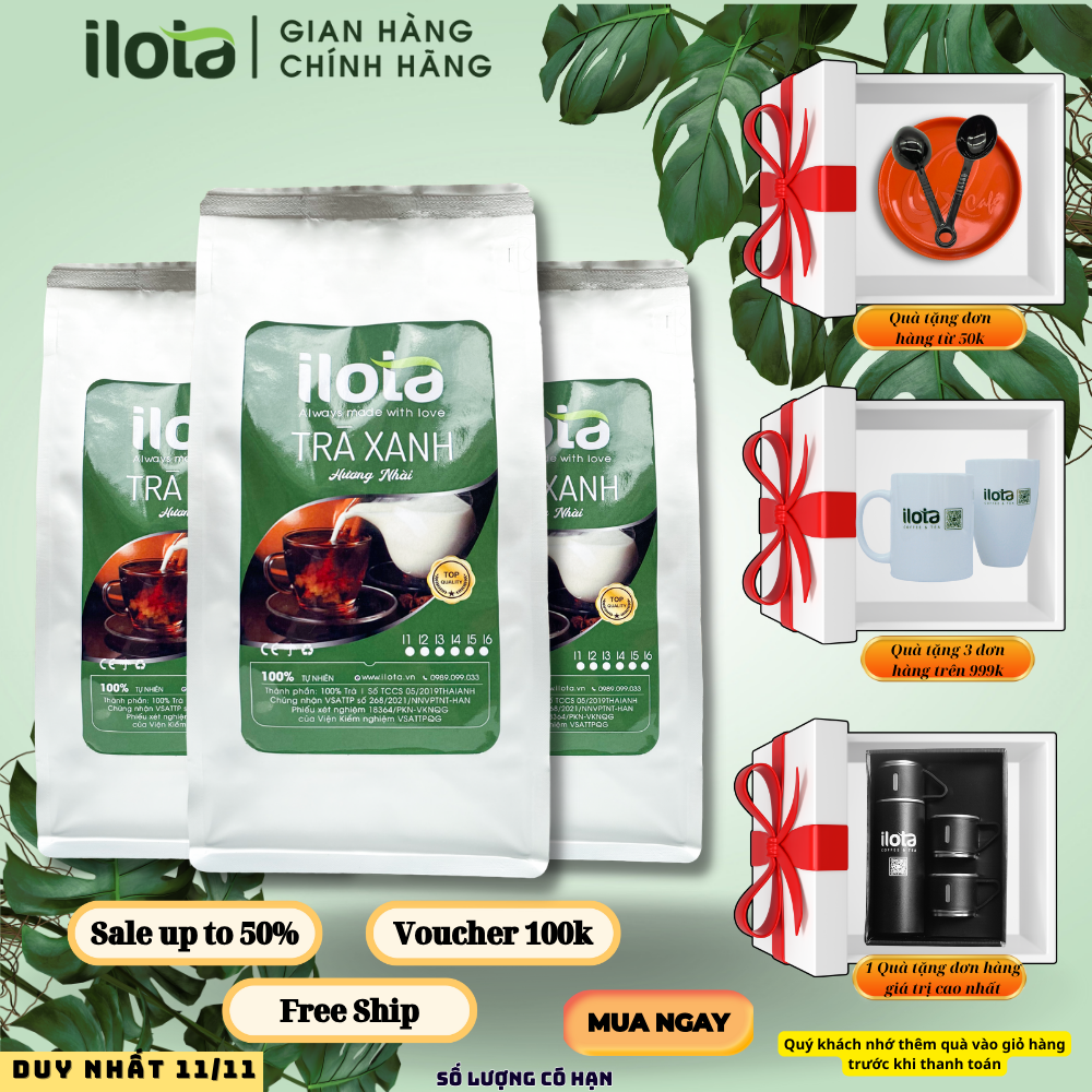 Trà xanh hương nhài ilota pha trà hoa quả trà chanh trà ủ lạnh