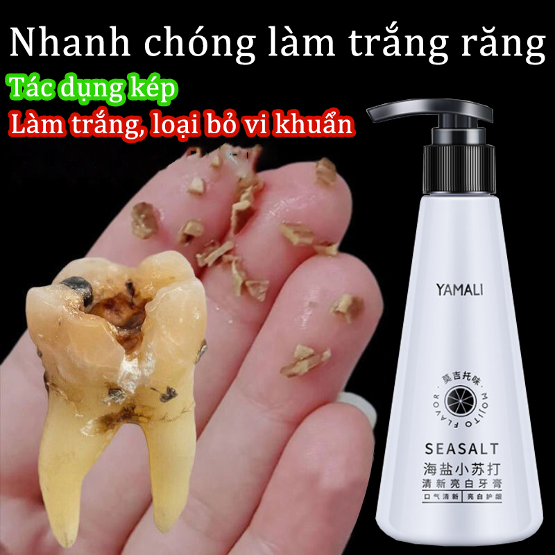 Kem đánh răng làm trắng răng Kem đánh răng khử khuẩn kem đánh răng baking soda loại bỏ cao răng khử mùi hôi ức chế vi khuẩn đánh tan vết ố răng Giảm sưng nướu răng, loại bỏ cao răng, kháng khuẩn giảm sâu răng