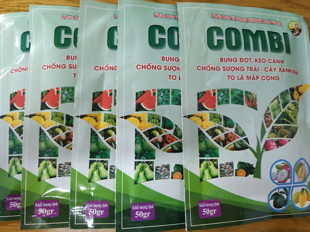   HCM Combo 5 gói phân bón COMBI bổ sung trung vi lượng thiết yếu cho cây - gói 50 gram 