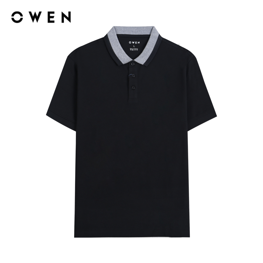 OWEN - Áo polo ngắn tay Body Fit APV231550 màu Đen chất liệu Cotton - Spandex