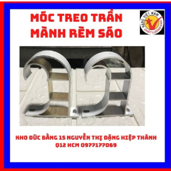  Phụ kiện Móc treo giá đỡ  treo trần treo tường mành rèm tre trúc màn sáo nhựa rèm vải ,màm tăm 2 cái ,bằng nhôm 