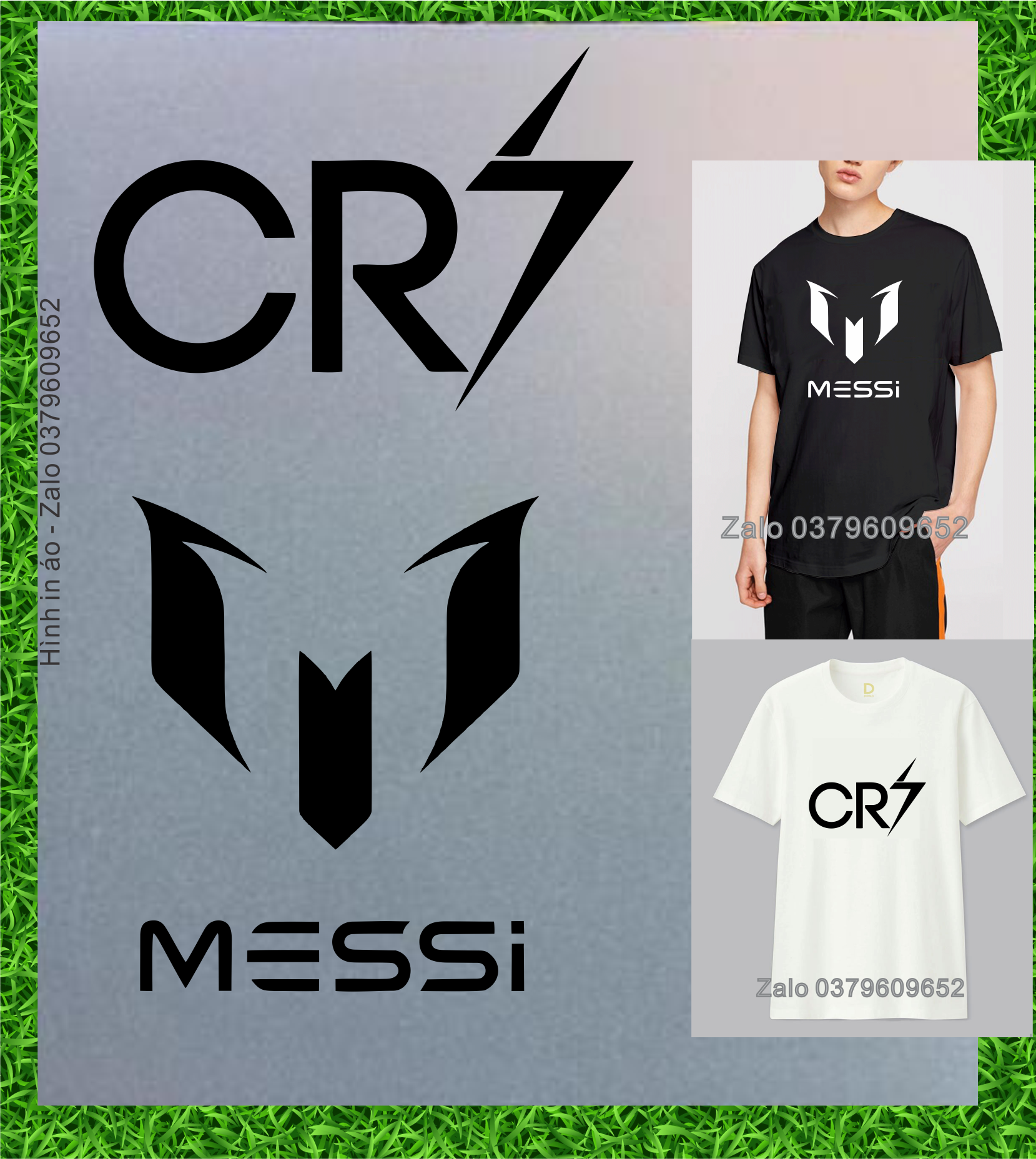 Hình in áo CR7, M10 nhiều kích thước,in lên áo thì mê li