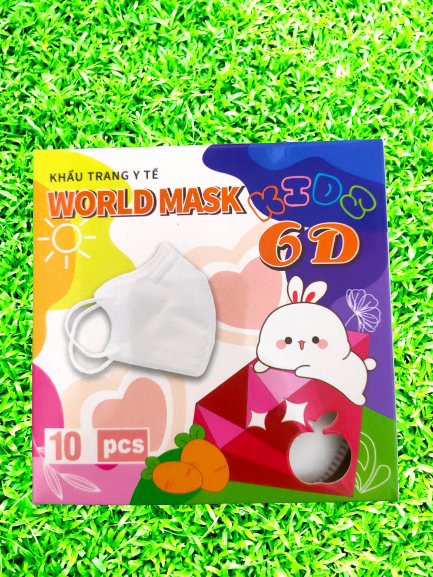 Khẩu trang y tế cho bé -6D - Hộp 10 cái
