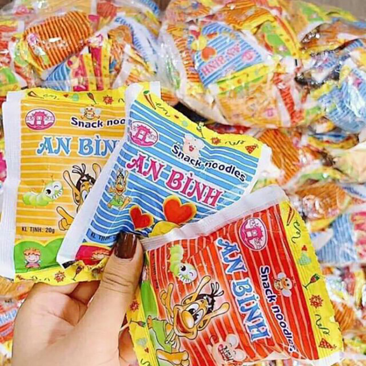 Combo 10 gói mì tôm trẻ em an bình, trở về tuổi thơ bonbon ăn vặt hà nội