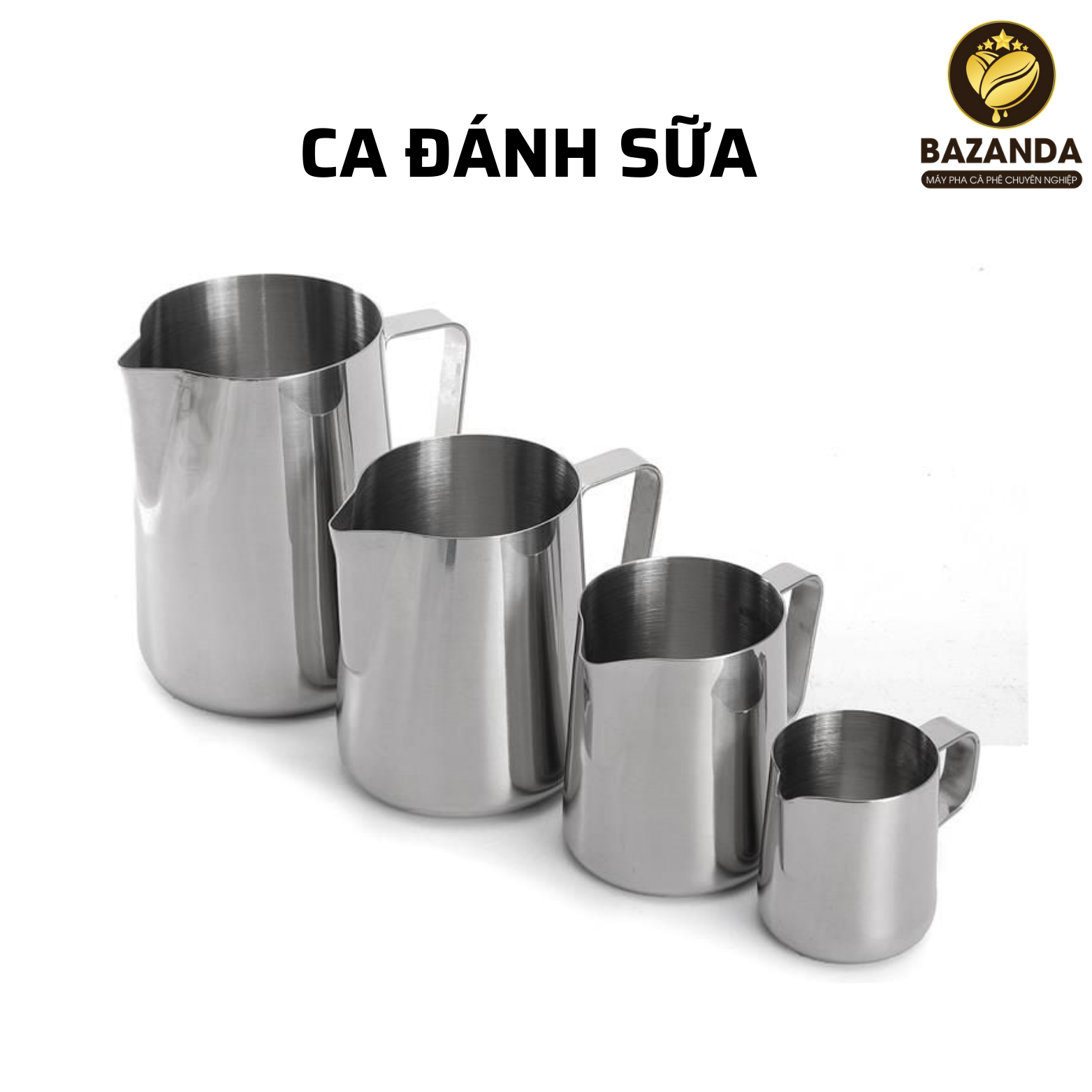 Ca Đánh Sữa Inox 600ml chia vạch trong và ngoài