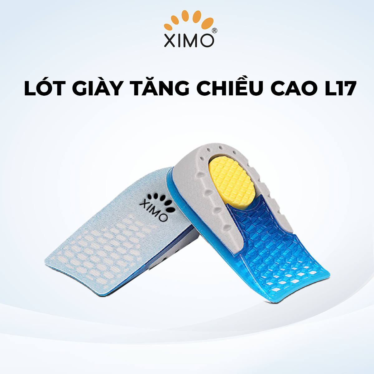 Lót giày tăng chiều cao TPE cao cấp êm chân L17 XIMO