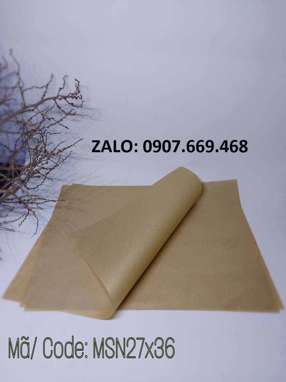 Giấy thấm dầu lót thực phẩm màu sọc nâu