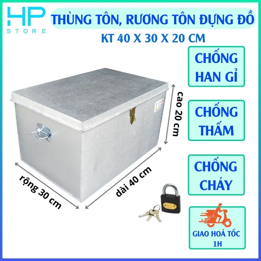 Thùng tôn, rương tôn đựng đồ đa năng có khóa