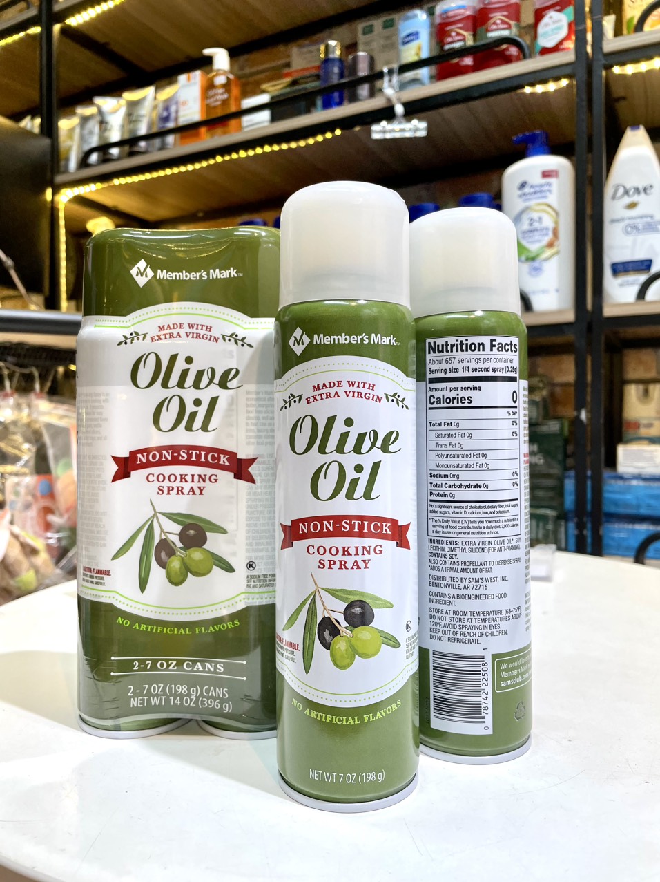 Dầu ăn kiêng dạng xịt Olive Oil Members mark 0calo  eat clean , keto ,