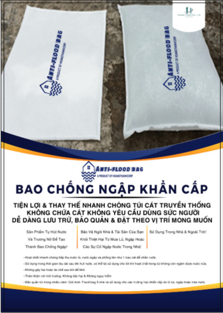 5 Túi/Bao hút nước chống ngập chống lũ khẩn cấp