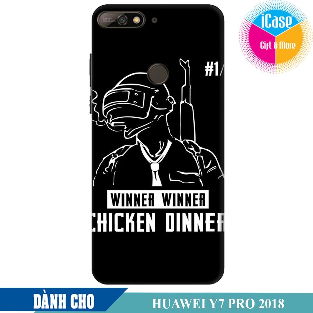 Ốp lưng nhựa dẻo dành cho Huawei Y7 Pro 2018 in hình Pubg Chicken Dinner
