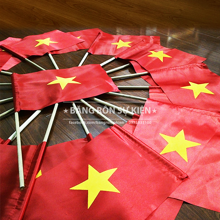 Cờ tổ quốc kèm cán combo 10 chiếc