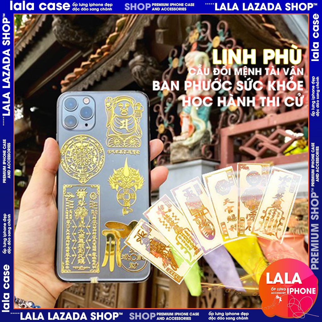 Miếng dán Linh phù cầu Tài lộc May mắn Sức khỏe an Lành dán lưng điện thoại laptop đồ dùng đổi vận