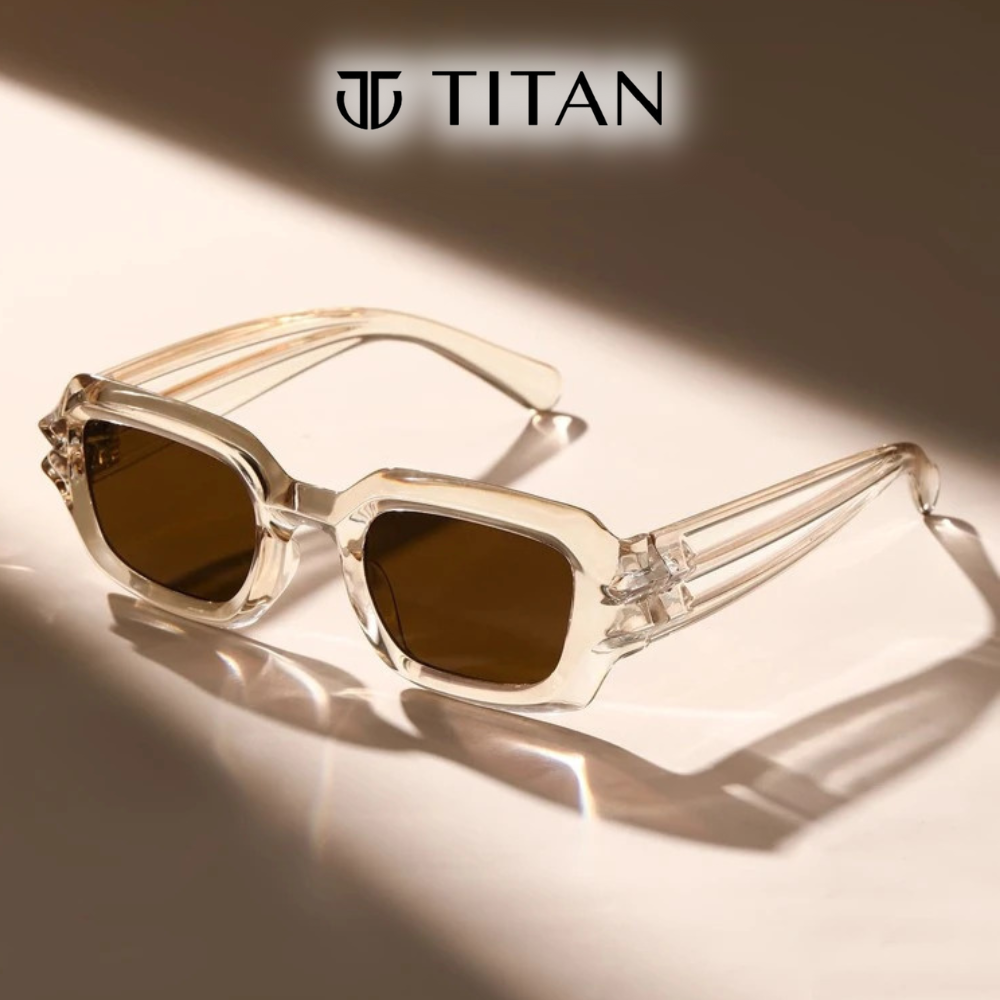 Kính râm nam nữ màu nâu phong cách Spider Man, gọng kính thời trang unisex, mắt kính mát độc lạ cá tính hiphop Titanshop