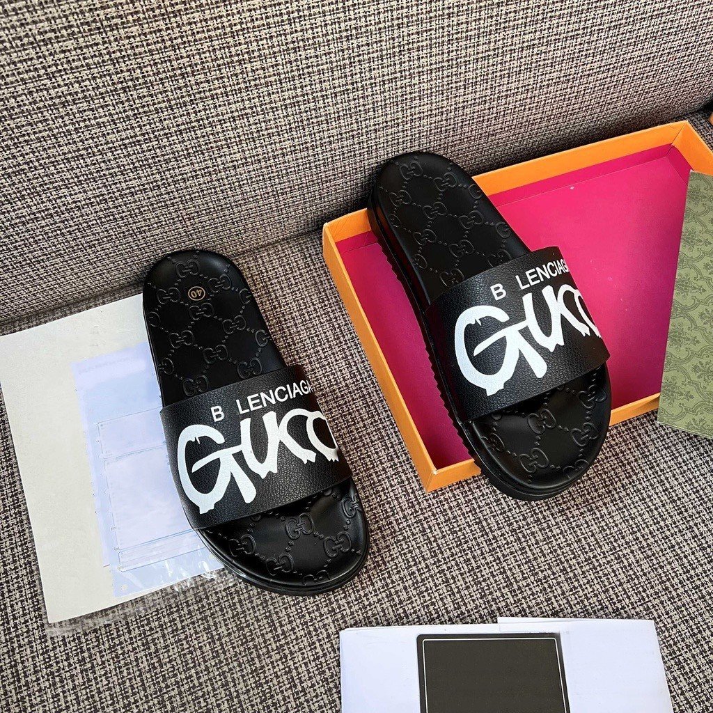 Dép Nam Quai Ngang G.ci Cao Cấp Đế Cao Su Non Chắc Chắn, Chống Trơn Trượt, Dễ Phối Đồ