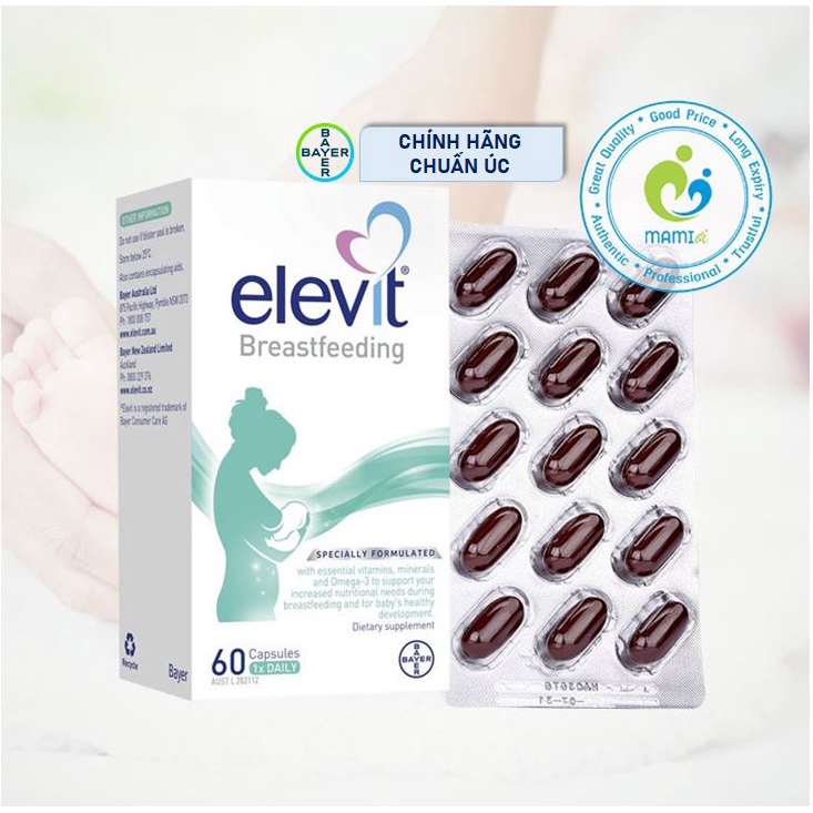 Vitamin tổng hợp cho phụ nữ sau sinh Elevit Breastfeeding/DHA, Úc