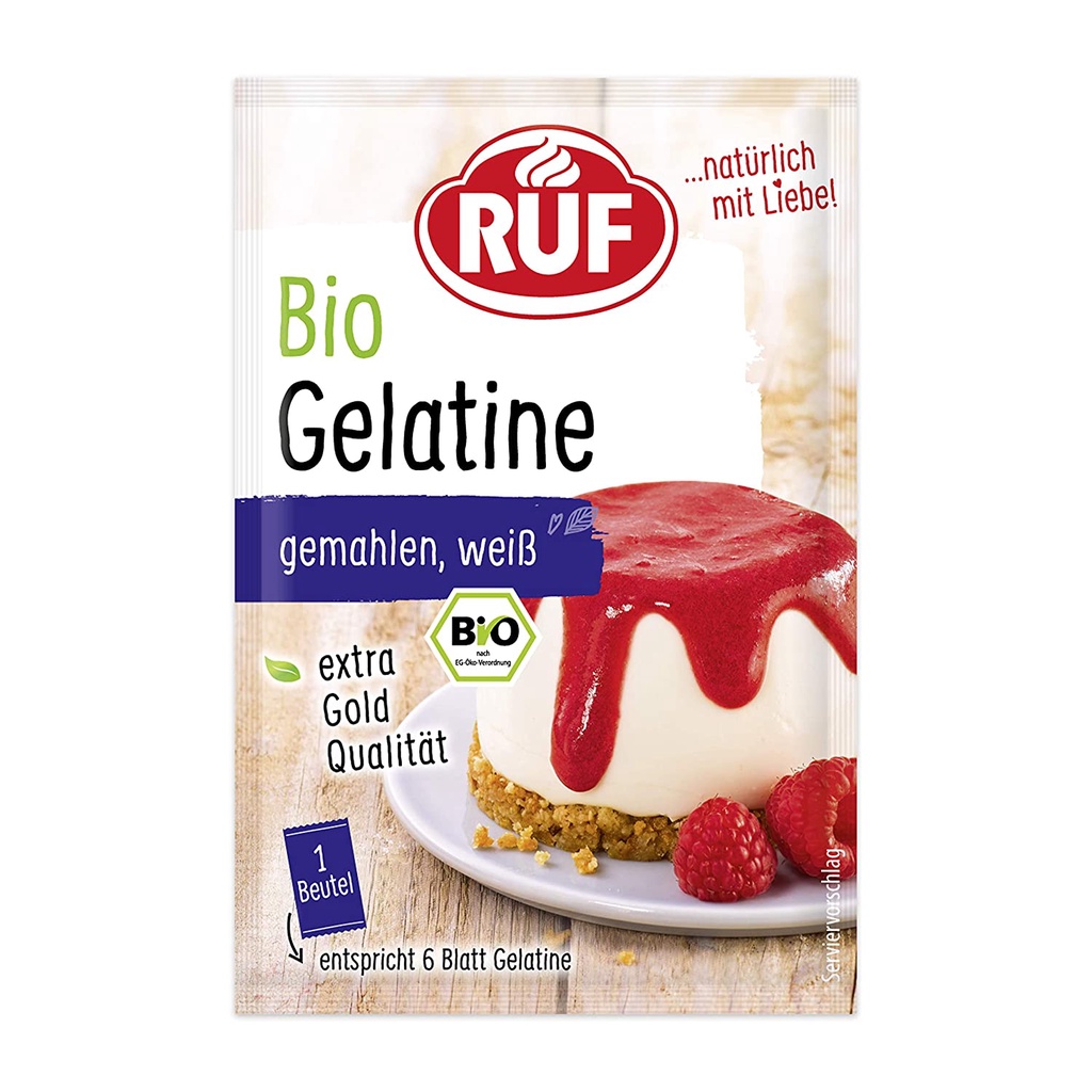 bột gelatine hữu cơ ruf đức 9g hàng chính hãng 2