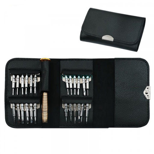 Bộ tovit đa năng, Bộ tô vít ví da 25 in 1 siêu tiện lợi, Dụng Cụ Sửa Chữa Điện Thoại, Đầu vặn với nhiều kiểu dáng và kích cỡ, có bao da đựng, sản phẩm chất lượng cao, bảo hành uy tín.