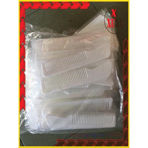 Combo 10 Lược mini khách sạn nhựa màu trắng nhỏ