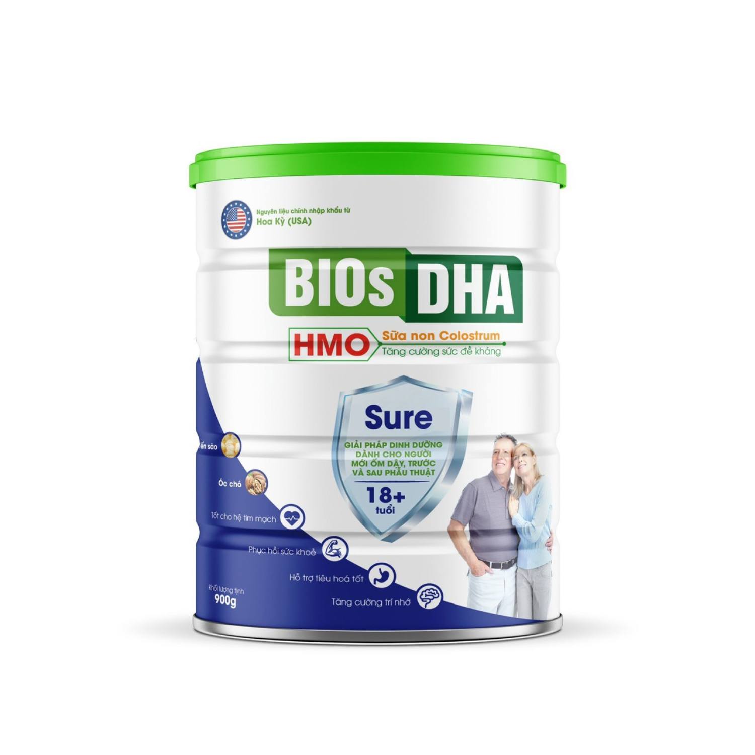 Sữa bột dinh dưỡng phục hồi sức khỏe 900gr BIOsDHA Sure