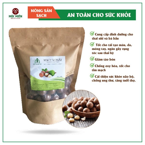 Hạt Macca Tây Nguyên nứt vỏ cung cấp dinh dưỡng cho thai nhi và bà bầu 500g