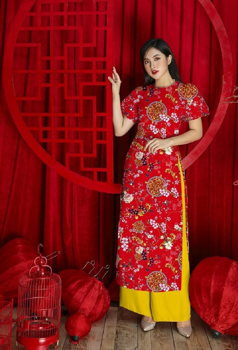 Áo dài cách tân tay bồng có size lớn kèm video - Áo dài cách tân có bigsize bán lẻ giá sỉ