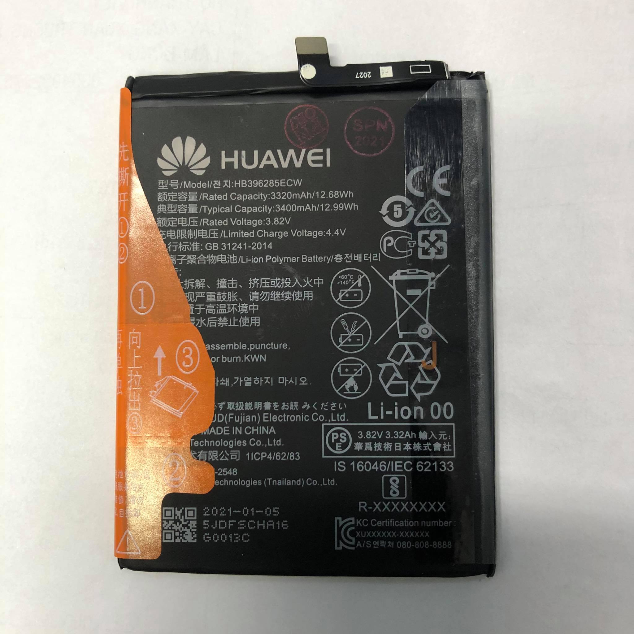 Pin hw p20 ,honor 10,honor v10, l29, honor 10 lite hb396285ecw dung lượng 3400mah chất lượng tốt