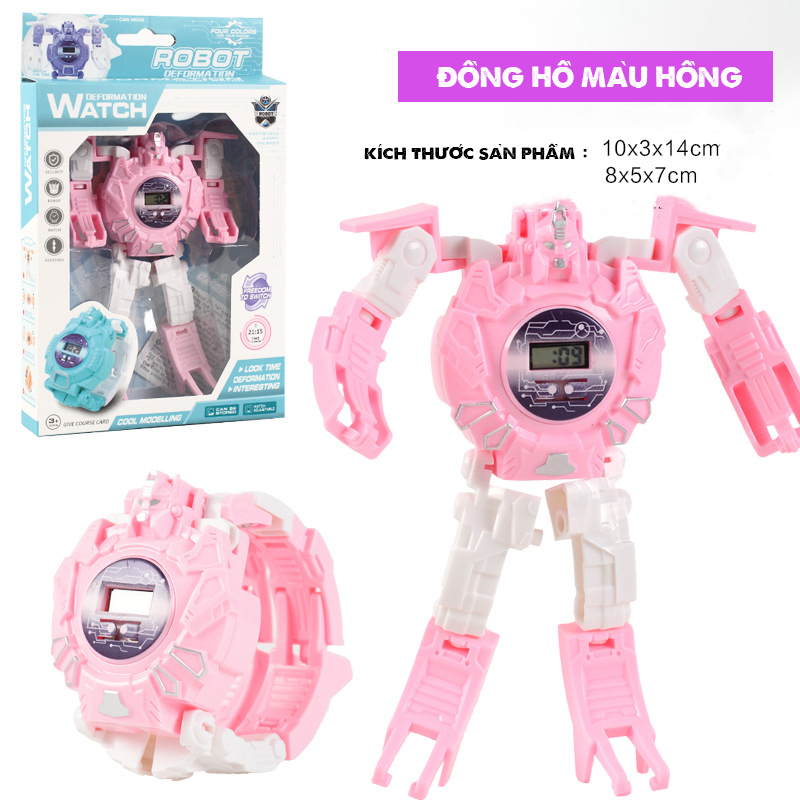 Đồ Chơi Trẻ Em - Đồng hồ điện tử đeo tay bé trai, gái hình robot ngộ nghĩnh (4 màu)