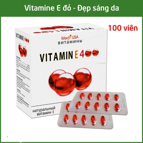 Viên uống vitamin E4 Đỏ nga H100 viên