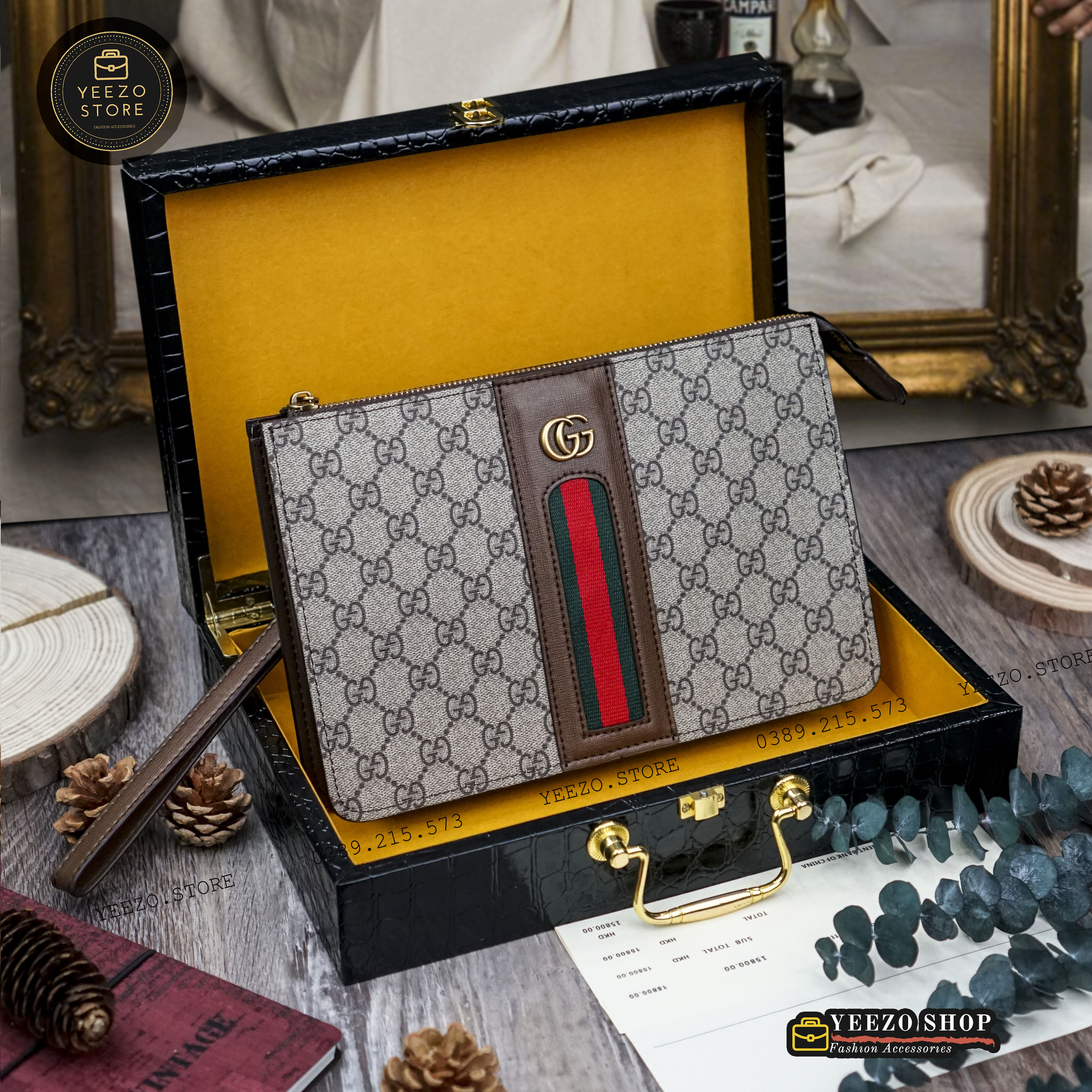 Ví Cầm Tay Cao Cấp YEEZO STORE - Clutch Cầm Tay Sang Trọng G233