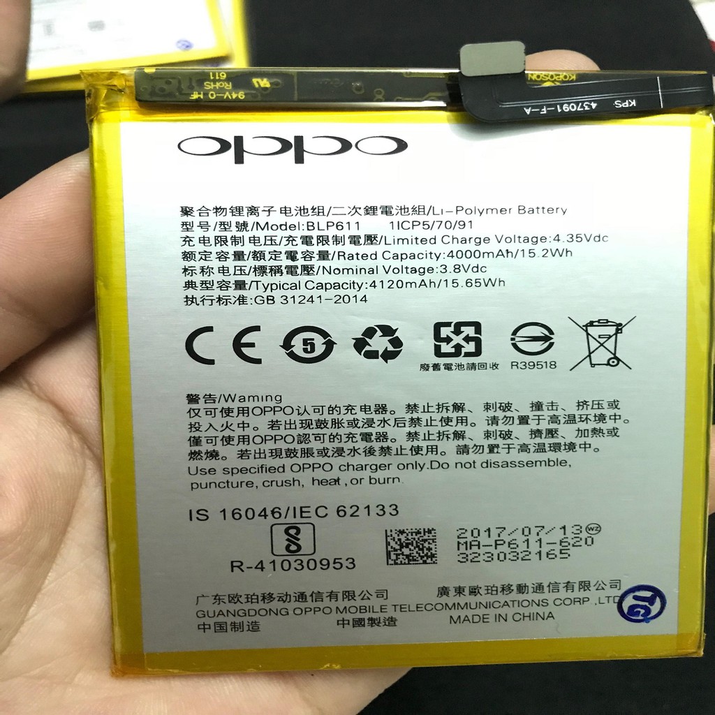 Pin cho Oppo R9 Plus dung lượng 4000mAh zin, bảo hành 6 tháng