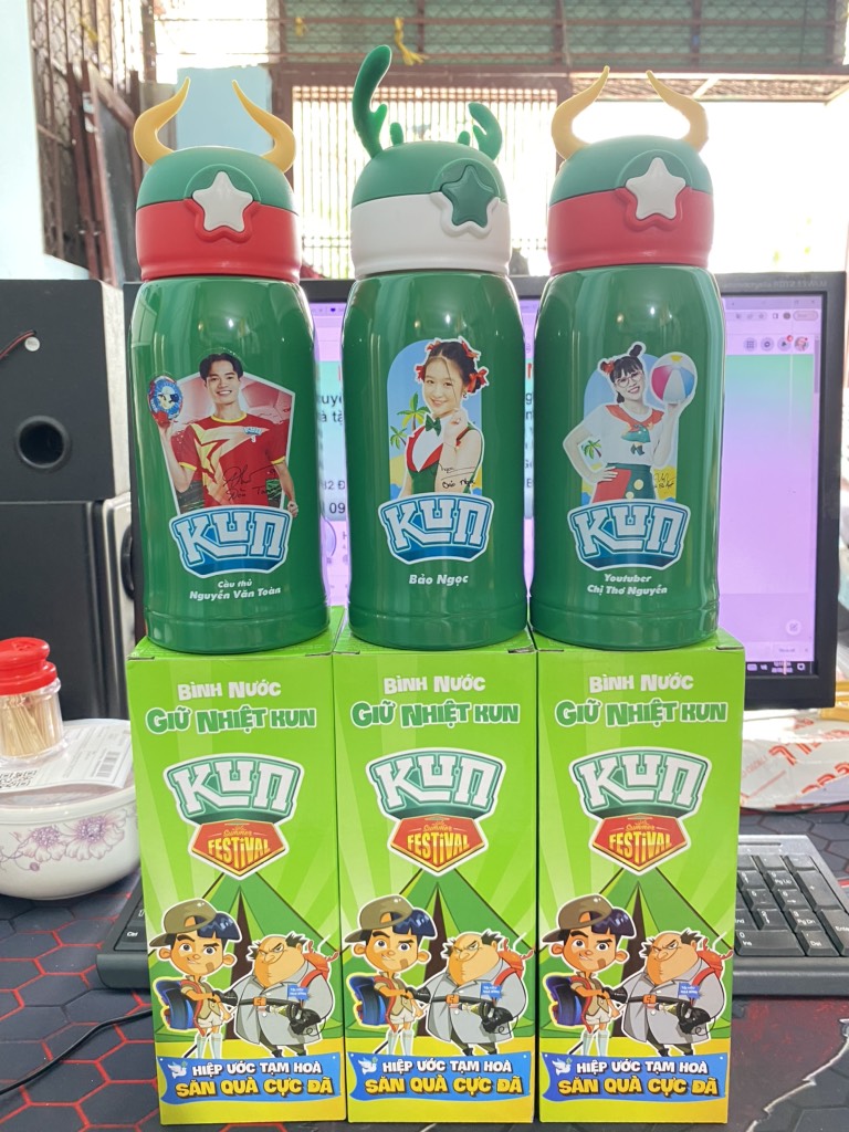 Bình nước giữ nhiệt Kun 500ml - kèm ảnh thật shop chụp