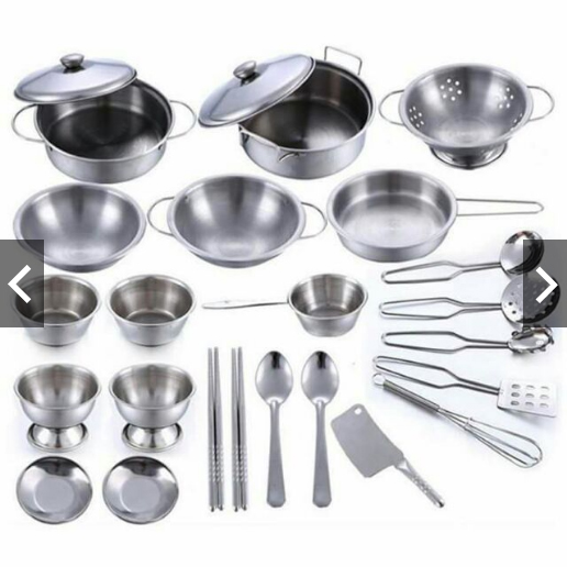 Đồ chơi nấu ăn inox 18 chi tiết