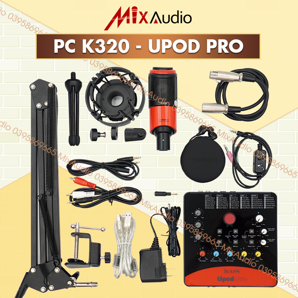 [HÔM NAY_VC10% đơn 49K - MAX 1 TRIỆU]Combo Livestream Thu Âm TAKSTAR Mic PC K320, Soundcard Icon Upod Pro, Tai nghe TS2260 [BH 1 NĂM]