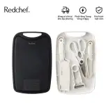 Redchef Bộ dao 5 trong 1 kèm thớt chống khuẩn, chống trượt và dao thép không gỉ, quà tặng cho gia đình mới
