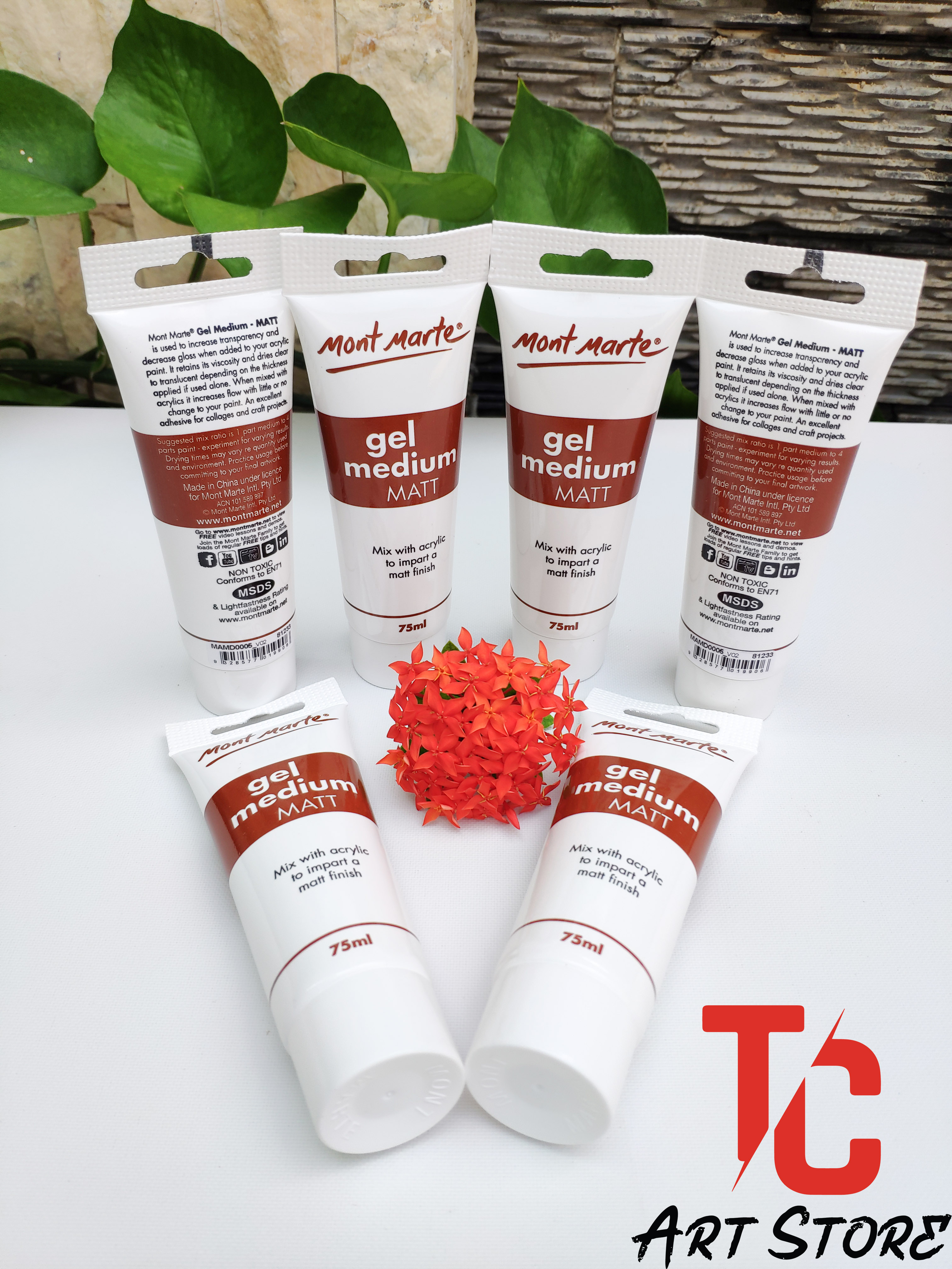 Dung Dịch Pha Màu Medium Acrylic Mont Marte Gloss/ Matt/ Retarder ( Tuýp 75ml )