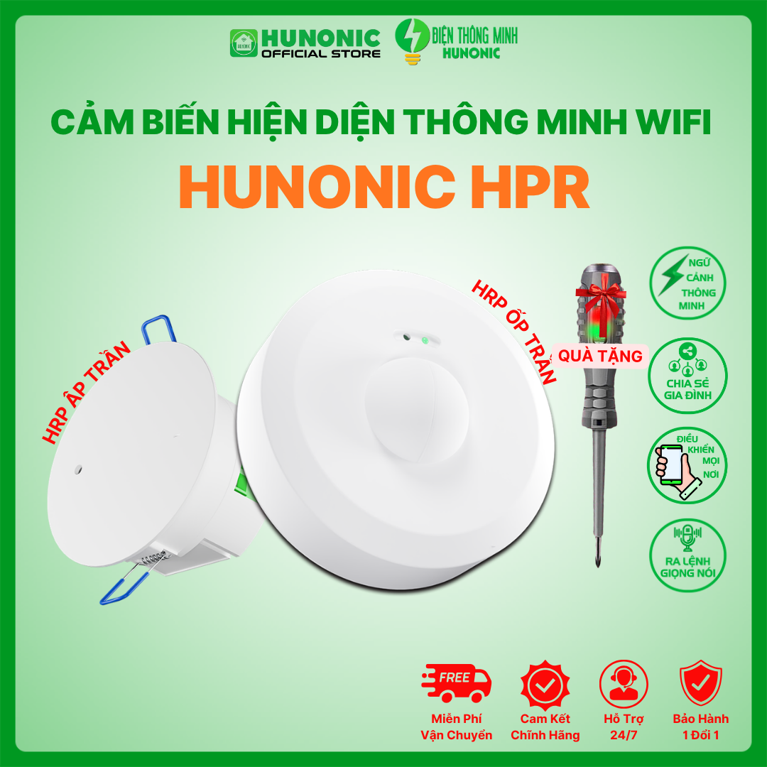 Cảm Biến Hiện Diện Âm Trần Hunonic HPR