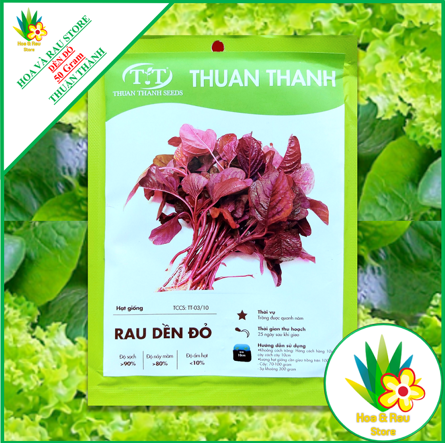 Hạt giống rau dền đỏ - gói 50g - thuận thành - hoa và rau store - rau dền