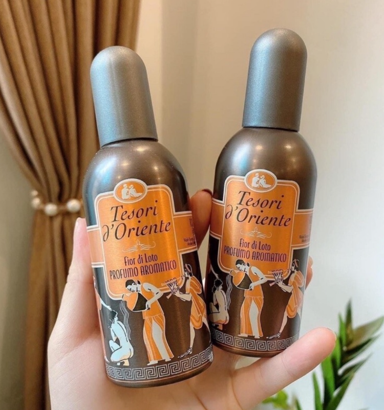 Xịt Thơm Body Tesori Nâu Hoa Sen 100ml , Xịt Body Mist Tesori Hương Nước Hoa mùi Hoa Sen Nâu Nước hoa Tesori d'Oriente 100ml quyến rũ lưu hương cả ngày dài