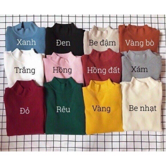 Áo len nữ dài tay cổ 3p hàng QC dáng ôm siêu xinh