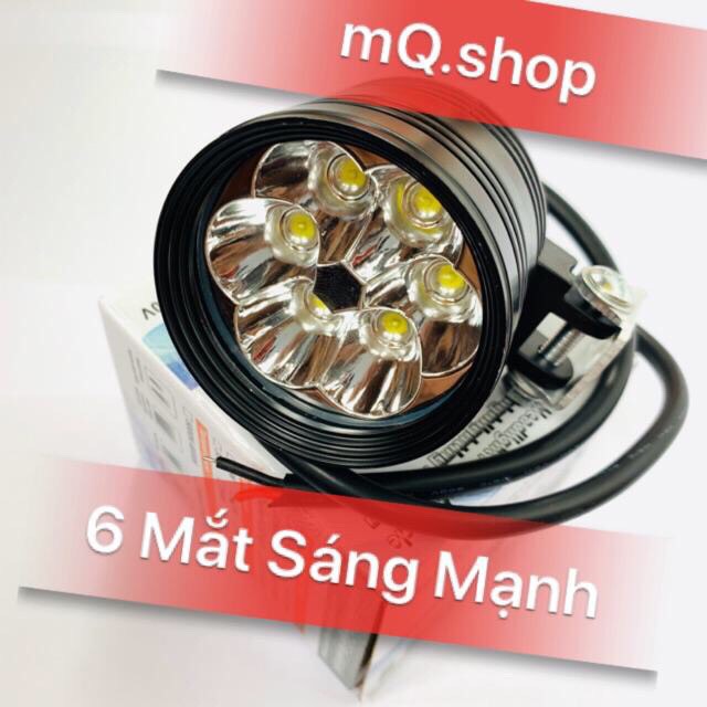 Đèn trợ sáng l6 ngắn 6 mắt sáng mạnh mẫu mới nhất 2020 tặng kèm công tắc
