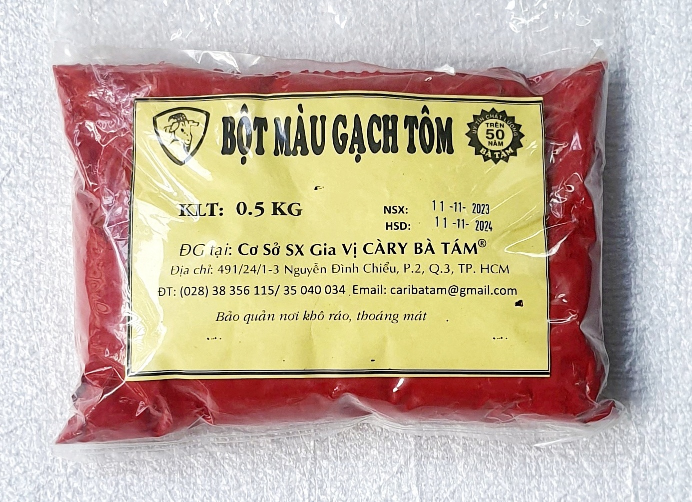 Bột màu gạch tôm bà tám gói 500g