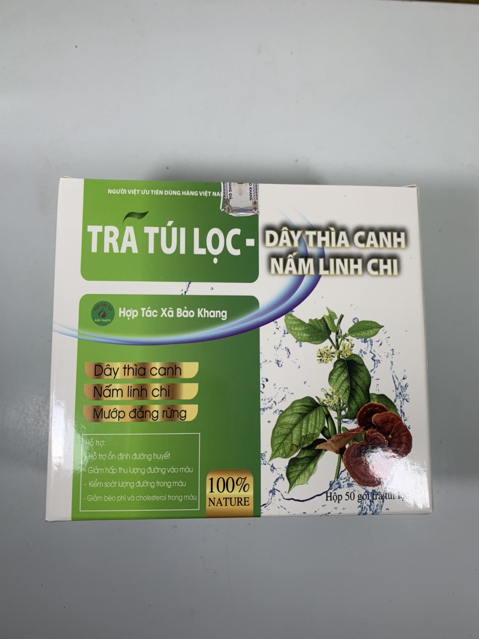 Hộp 80 gói Trà dây thìa canh túi lọc, dây thìa canh, giảm tiểu đường, mỡ máu, ổn định huyết áp, giảm cholesterol