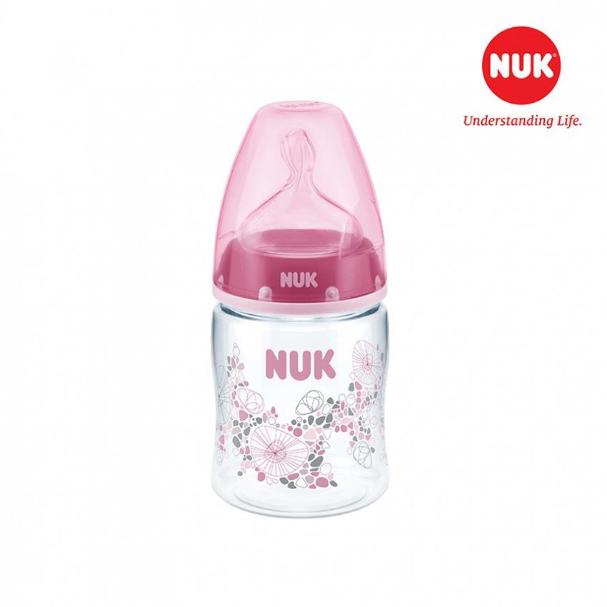 Bình sữa nuk pa 150ml bé 0-6 tháng hồng